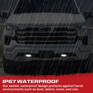 Recon Truck Accessories - 264004CHLDLEDWH  | Recon Tow Hook Covers 2-Piece Set of White Silicone Covers w LED Running Lights (2020-2025 Silverado 1500) - Image 9