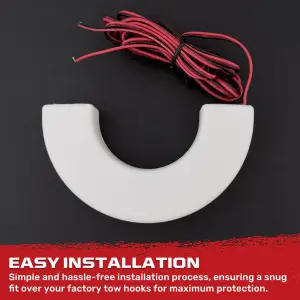 Recon Truck Accessories - 264004CHLDLEDWH  | Recon Tow Hook Covers 2-Piece Set of White Silicone Covers w LED Running Lights (2020-2025 Silverado 1500) - Image 11