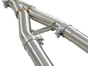 Afe - Advance Flow Engineering - 49-36131 | AFE Power Takeda Y-Pipe 2-1/2 IN to 3 IN 304 Stainless Steel Exhaust System (2012-2024 Q50, Q60 V6-3.0L tt) - Image 2