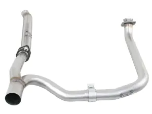 48-06210 | AFE Power Twisted Steel Loop Delete Down-Pipe & Y-Pipe 2" to 2-1/2" Aluminized Steel Exhaust System (2012-2018 Wrangler JK Unlimited V6-3.6L)