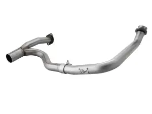 48-46208 | AFE Power Twisted Steel Loop Delete Down-Pipe & Y-Pipe 2" to 2-1/2" Aluminized Steel Exhaust System (2012-2018 Wrangler JK V6-3.6L)