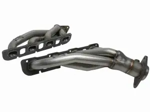 48-32031 | AFE Power Twisted Steel 1-3/4 IN 304 Stainless Steel Short Tube Headers w/ Raw Finish (2015-2023 Challenger V8-6.2L sc, 6.4L Hemi)