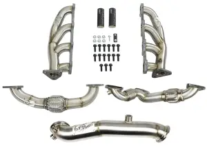 Afe - Advance Flow Engineering - 48-34139 | AFE Power Twisted Steel Headers, Up-Pipes & Down-Pipe (2011-2015 Silverado, Sierra 2500 HD,m 3500 HD V8-6.6L (td) LML) - Image 2