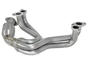 48-36005-1HC | AFE Power Twisted Steel 304 Stainless Steel Long Tube Header w/ Cat (2012-2019 GT86, FT86, 2013-2019 BRZ, 2013-2016 FRS H4-2.0L)
