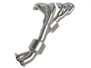 48-36017-HC | AFE Power Twisted Steel 304 Stainless Steel Header w/ Cat (2001-2005 IS300 L6-3.0L)