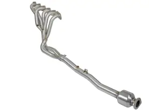 48-36105-YC | AFE Power Twisted Steel Long Tube Header & Connection Pipes w/ Cat (2001-2016 Patrol L6-4.8L)