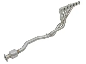 48-36109-YC | AFE Power Twisted Steel Long Tube Header & Connection Pipes w/ Cat (2001-2016 Patrol L6-4.8L)