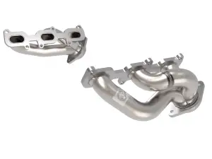 48-43031 | AFE Power Twisted Steel 409 Stainless Steel Short Tube Header (2011-2017 Mustang V6-3.7L)