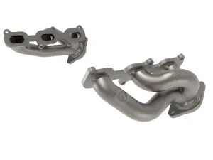 48-43031-T | AFE Power Twisted Steel 409 Stainless Steel Short Tube Header w/ Titanium Ceramic Coat Finish (2011-2017 Mustang V6-3.7L)