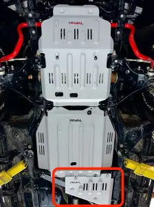 RIVAL 4X4 - 2333.9568.1.6 | RIVAL Aluminum Transfer Case Skid Plate (2021-2025 Tundra Crew Max, 2022-2025 Sequoia) - Image 4