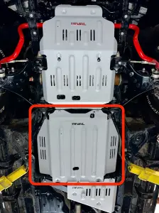RIVAL 4X4 - 2333.9569.1.6 | RIVAL Aluminum Transmission Catalytic Converter Skid Plate (2021-2025 Tundra Crew Max HYBRID, 2022-2025 Toyota Sequoia) - Image 3