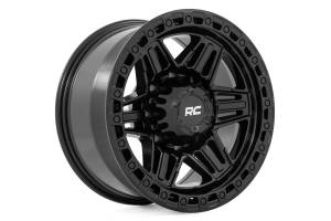 Rough Country - 76170913 | Rough Country 76 Series Wheel | Simulated Beadlock / Gloss Black / 17x9 / 5x4.5 / +0mm - Image 3