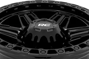 Rough Country - 76170913 | Rough Country 76 Series Wheel | Simulated Beadlock / Gloss Black / 17x9 / 5x4.5 / +0mm - Image 5