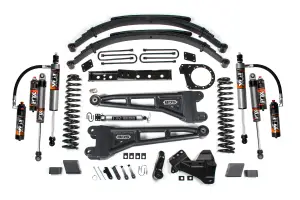 BDS2259PES | BDS Suspension 7 Inch Lift Kit With Radius Arm For Ford F-250 / F-350 Super Duty 4WD Diesel | Rear Lift Leaf Springs, Fox 2.5 Performance Elite Shocks