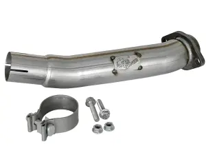 48-48024 | AFE Power Twisted Steel 2-1/2 IN 409 Stainless Steel Loop Delete Pipe (2018-2025 Wrangler JL, 2020-2025 Gladiator JT V6-3.6L)