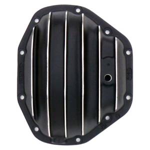6065-B | PML Covers Dana 80, Straight Fins Differential Cover For Dodge Ram 25000 & 3500 / Ford F-350 Dually & F-450 | Black Powder Coated