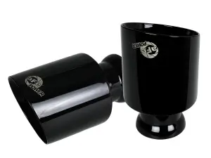 49C32068-B | aFe Power MACH Force-Xp 4-1/2 IN Black Direct-Fit Exhaust Tip Set (2015-2023 Charger Hellcat V8-6.2L, 6.4L)