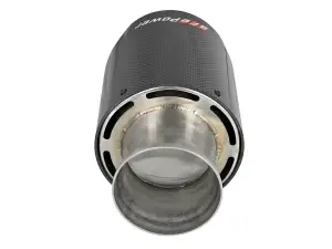 Afe - Advance Flow Engineering - 49C32068-C | aFe Power MACH Force-Xp 4-1/2 IN Carbon Fiber/Stainless Steel Direct-Fit Exhaust Tip Set (2015-2023 Charger Hellcat V8-6.2L, 6.4L) - Image 4