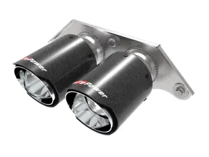 49C36435-C | aFe Power MACH Force-Xp 4 IN 304 Stainless Steel Bolt-On Exhaust Tips Carbon Fiber (2014-2019 911 GT# H6-3.8L, 4.0L)