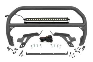 51155 | Rough Country Nudge Bar For Ford Bronco Sport 4WD Badlands | 20 Inch LED Light Bar, Black Series