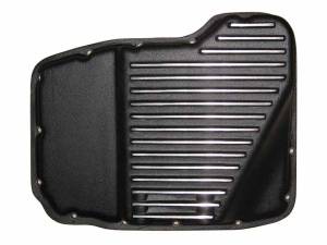 110478-B | PML Cover Chrysler Dodge 68RFE, 66RFE, 65RFE, 545RFE, 45RFE Stock Capacity Transmission Pan For Dodge Ram 1500, 2500 & 3500 / Durango | Black Powder Coat Finish