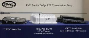 PML Covers - 10304-AC | PML Cover Chrysler Dodge 68RFE, 66RFE, 65RFE, 545RFE, 45RFE Deep Transmission Pan For Dodge Ram 1500, 2500 & 3500 / Dodge Durango / Jeep Wrangler 2010 and 2011 | Natural As-Cast Finish - Image 2