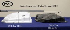 PML Covers - 11044-B | PML Cover Chrysler Dodge 42RLE Deep Transmission Pan For Jeep Wrangler TJ & Jeep Wrangler JK / Dodge Charger, Nitro, Dakota, Durango & 1500 / Chrysler 300 | Black Powder Coat Finish - Image 2