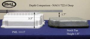 PML Covers - 11117-AC | PML Cover Chrysler Mercedes NAG1, 722.6, W5A580, W5A380, W5J400 Deep 2 Quarts Over Transmission Pan For Jeep Grand Cherokee / Chrysler 300 & 300C / Dodge Charger & Challenge | Natural As-Cast Finish - Image 3