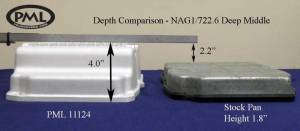 PML Covers - 11124-B | PML Cover Chrysler Mercedes NAG1, 722.6, W5A580, W5A380, W5J400 Deep 2.5 Quarts Over Transmission Pan For Mercedes Sprinter Van 2500 & 3500 | Black Powder Coat Finish - Image 3