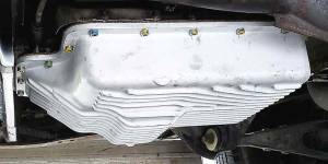 PML Covers - 9323-B | PML Cover Ford E4OD, 4R100 Deep Transmission Pan For Ford F-250, F-350, F-450, F-550, F-150 Lightning & Excursion / Lincoln Navigator |  Black Powder Coat Finish - Image 3