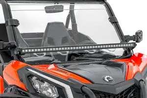 Rough Country - 71211 | Rough Country Front Mount 40 Inch LED Light Bar Kit For Can-Am Maverick Sport 1000R | Black Series, Single Row - Image 3
