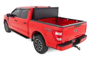 Rough Country - 49225650_A | Rough Country Hard Tri Fold Flip Up Bed Cover For For F-150 & F-150 Raptor | 6'7" Bed - Image 6