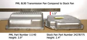 PML Covers - 11140-B | PML Cover GM 8L45, 8L90 Deep Transmission Pan For Chevrolet Silverado 1500 / GMC Sierra 1500 / Cadillac ATS, CTS, CT4, & CT6 | Black Powder Coat Finish - Image 2