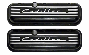 11134-P | PML Cover Valve Covers For Chevy Big Block, 396, 427, 454, 502, CADILLAC Script, Tall | Polish Finish
