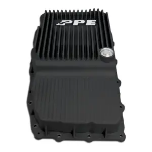 128051320 | PPE Performance Heavy-Duty Cast Aluminum Transmission Pan Black Finish (2019-2025 GM 5.3, 6.2L 10L80)