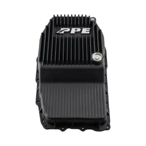 128051820 | PPE Performance Heavy-Duty Cast Aluminum Transmission Pan Black Finish (2019-2025 GM 8L45, 8L80, 8L90)