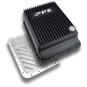 228053220 | PPE Performance Heavy-Duty Cast Aluminum Transmission Pan Black Finish (2013-2024 Ram 2500, 3500 6.7L Cummins Aisin AS69RC)