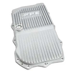 228053400 | PPE Performance Heavy-Duty Cast Aluminum Transmission Pan Raw Finish (2013-2025 Dodge, Ram, Jeep, BMW, Toyota Supra ZF 8-Speed)