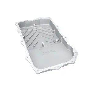 228153410 | PPE Performance Heavy-Duty Cast Aluminum Transmission Pan Brushed Finish (2018-2025 Jeep Wrangler JL, Gladiator JT 2.0L, 3.0L, 6.4L, 850RE/8HP75)