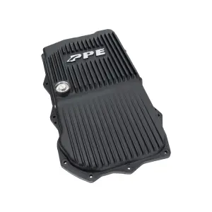 228153420 | PPE Performance Heavy-Duty Cast Aluminum Transmission Pan Black Finish (2018-2025 Jeep Wrangler JL, Gladiator JT 2.0L, 3.0L, 6.4L, 850RE/8HP75)