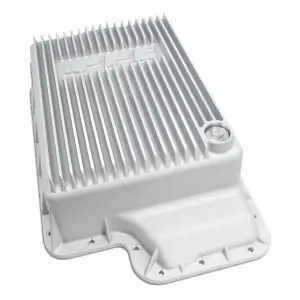 328051000 | PPE Performance Heavy-Duty Cast Aluminum Transmission Pan Raw Finish (2003-2010 Ford F250, F350 Super Duty 6.L, 6.4L Power Stroke 5R110)