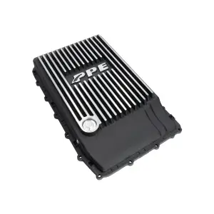 328053210 | PPE Performance Heavy-Duty Cast Aluminum Transmission Pan - Standard Capacity Brushed Finish (2017-2025 Ford 10R60, 10R80)
