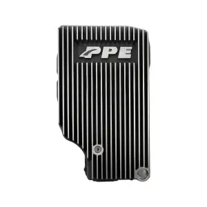 328053510 | PPE Performance Heavy-Duty Cast Aluminum Transmission Pan Brushed Finish (2020-2025 Ford F250, F350 Super Duty 6.7L Power Stroke 10R140)