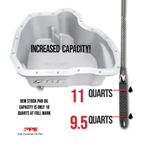 Pacific Performance Engineering - 114052120 | PPE Performance Heavy-Duty Cast Aluminum Engine Oil Pan Black Finish (2011-2016 Silverado, Sierra 2500 HD, 3500 HD 6.6L td) - Image 5