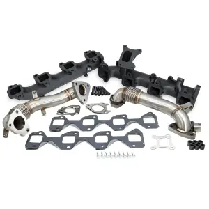 116112520 | PPE Performance High-Flow Exhaust Manifold and Up-Pipe Kit Black Ceramic Coating (2017-2025 Silverado, Sierra 2500 HD, 3500 HD 6.6L td)