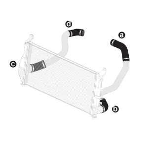 Pacific Performance Engineering - 115910101 | PPE Performance Intercooler Piping Silicone Hose Kit (2001 Silverado, Sierra 2500 HD, 3500 HD 6.6L td, LB7) - Image 1