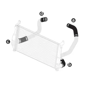 Pacific Performance Engineering - 115910204 | PPE Performance Intercooler Piping Silicone Hose Kit (2002-2004 Silverado, Sierra 2500 HD, 3500 HD 6.6L td, LB7) - Image 1