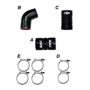 115910610 | PPE Performance Intercooler Piping Silicone Hose Kit (2006-2010 Silverado, Sierra 2500 HD, 3500 HD 6.6L td, LBZ, LMM)