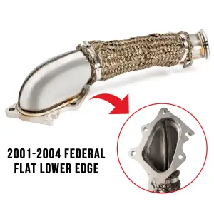 Pacific Performance Engineering - 117000400 | PPE Performance High-Flow 304 Stainless Steel Down Pipe (2001-2004 (FED) Silverado, Sierra 2500 HD, 3500 HD 6.6L td) - Image 3