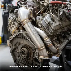 Pacific Performance Engineering - 117000400 | PPE Performance High-Flow 304 Stainless Steel Down Pipe (2001-2004 (FED) Silverado, Sierra 2500 HD, 3500 HD 6.6L td) - Image 4